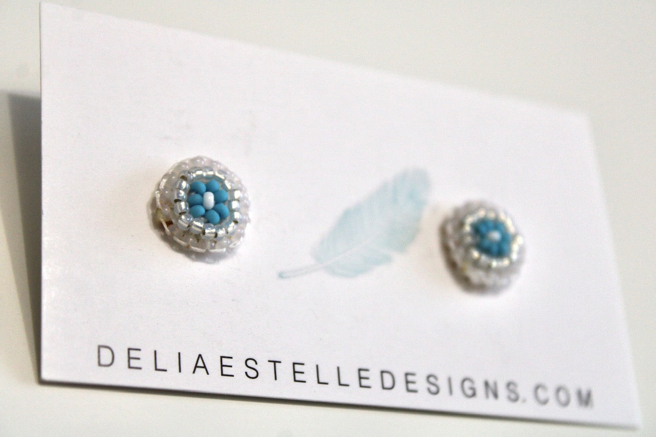 Mini floral stud earrings