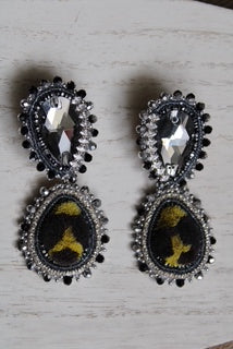 FAT SS25' - HONEY BEE caribou tufting mini statement earrings