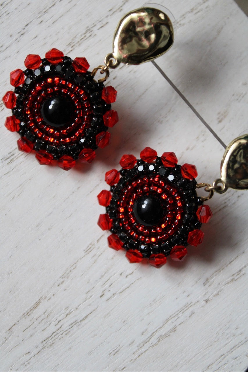 FAT SS 25' - BLACK / RED GOLD - MINI beaded set